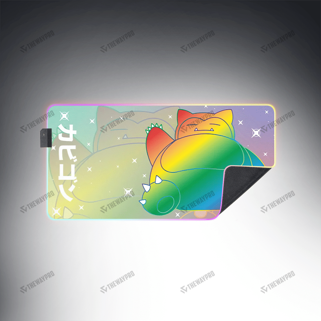 Colorful Snorlax Custom Led Mousepad