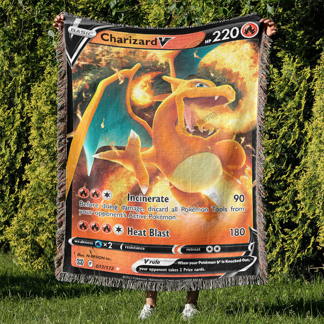 Charizard V 2022 Custom Woven Blanket