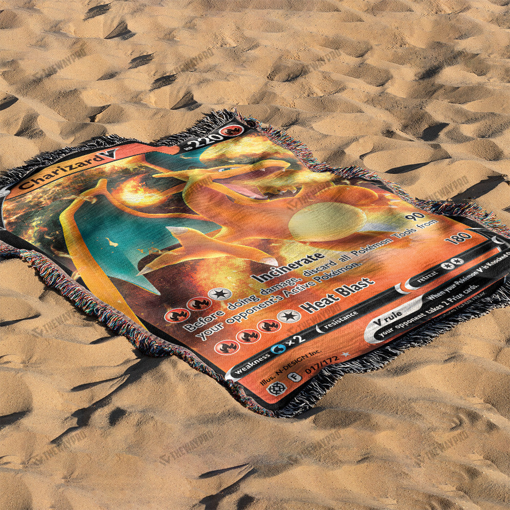 Charizard V 2022 Custom Woven Blanket