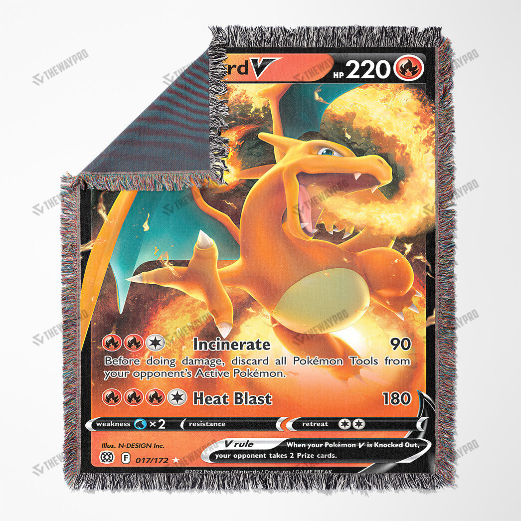 Charizard V 2022 Custom Woven Blanket