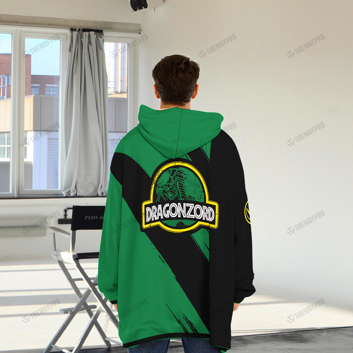 Power Ranger Mighty Morphin Dragonzord Custom Name Blanket Hoodie