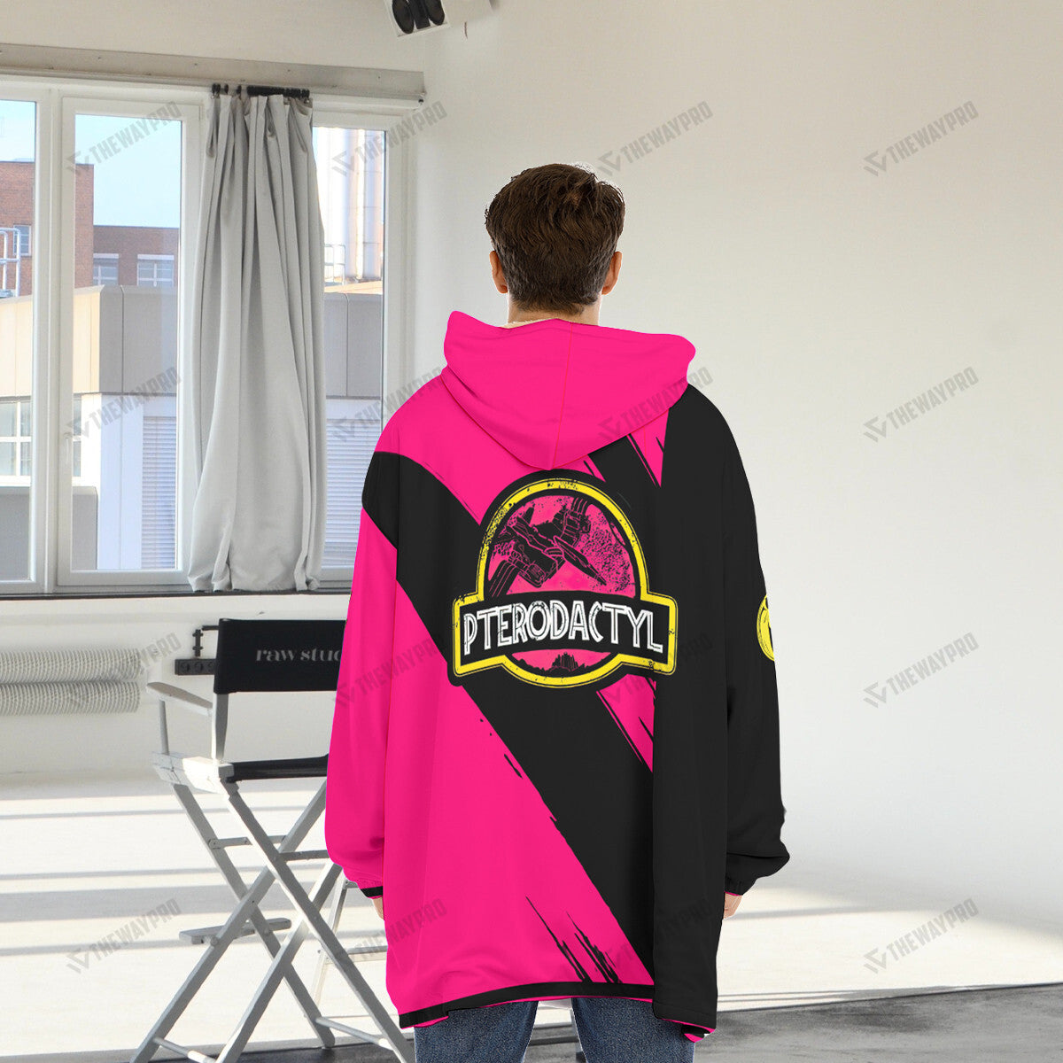 Power Ranger Mighty Morphin Pterodactyl Custom Name Blanket Hoodie