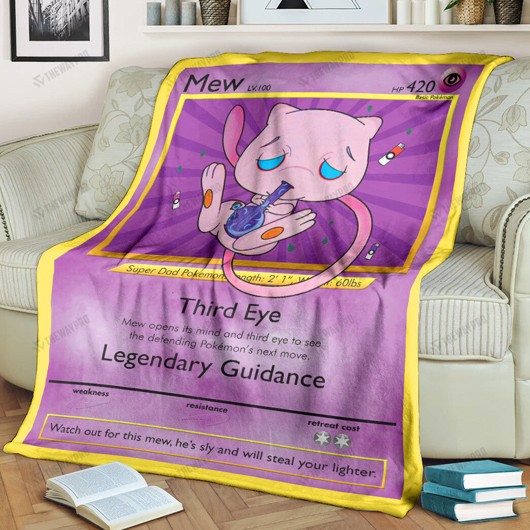 Anime PKM Stone Mew Custom Soft Blanket