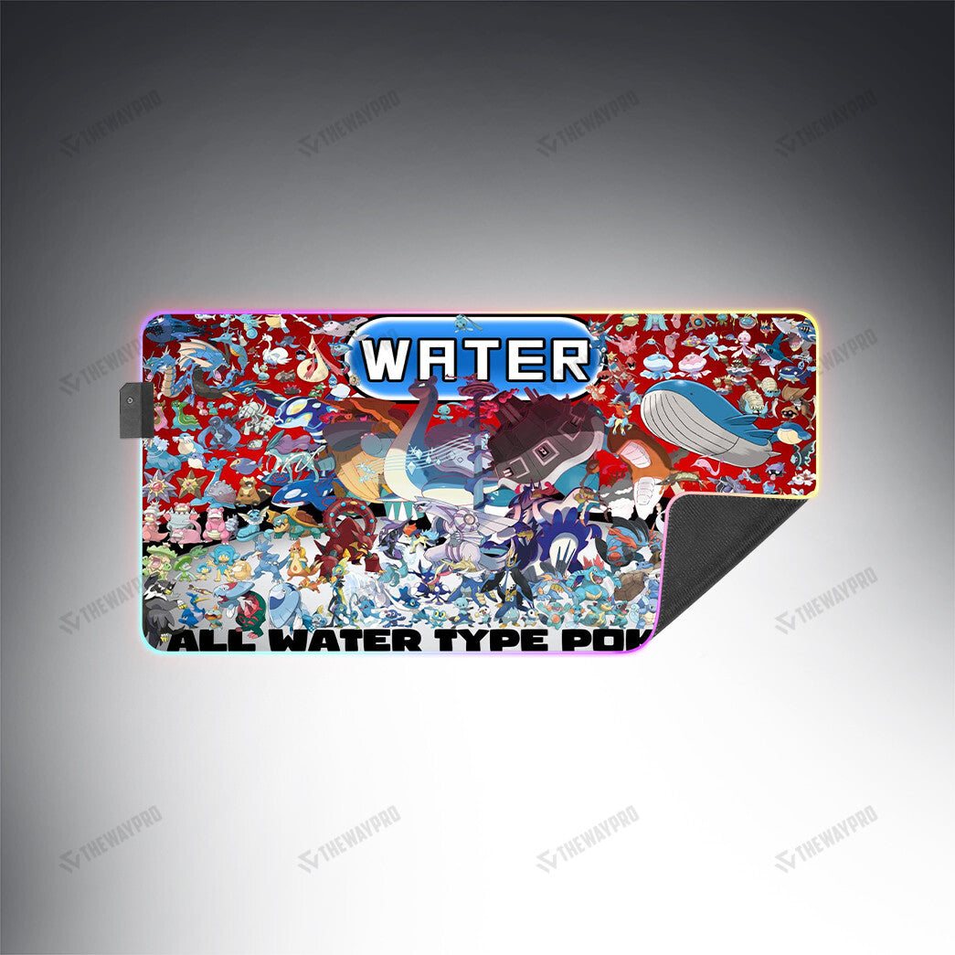 Anime PKM Water Type Custom Led Mousepad
