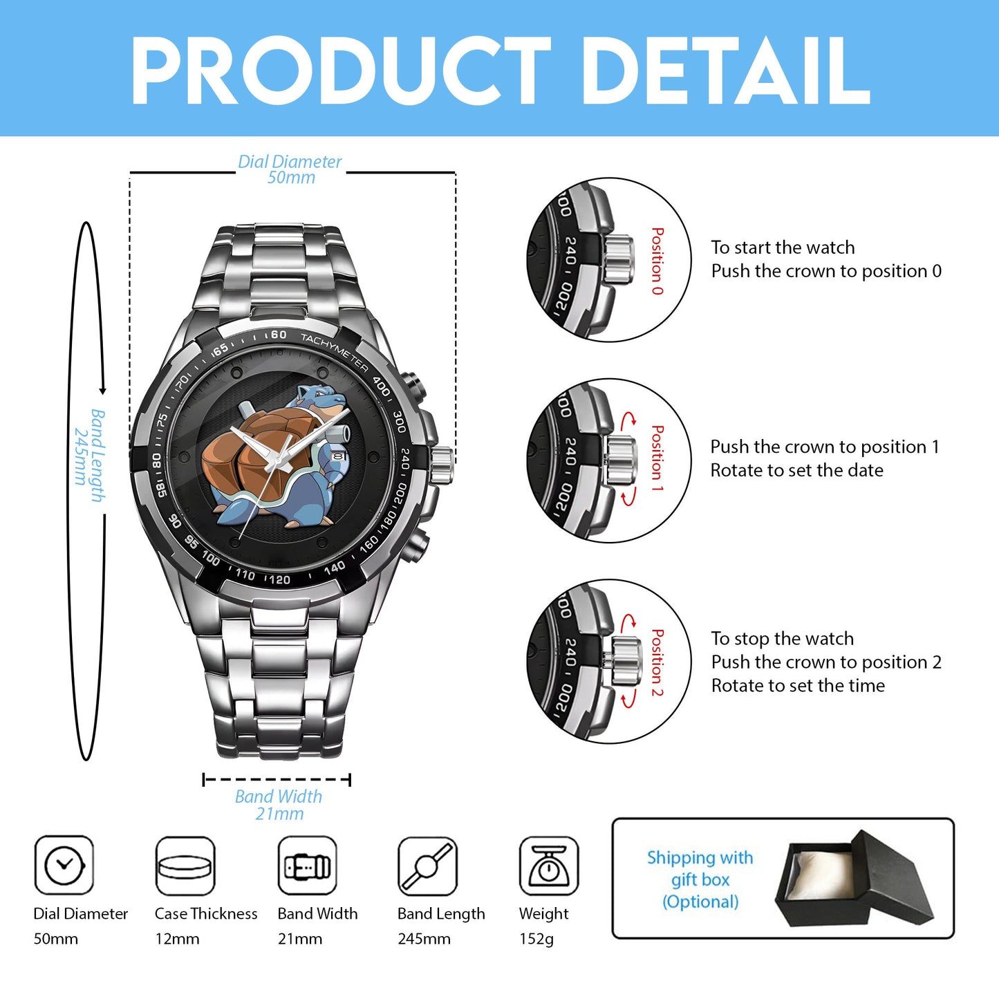 Thicc Blastoise Limited Edition Watch