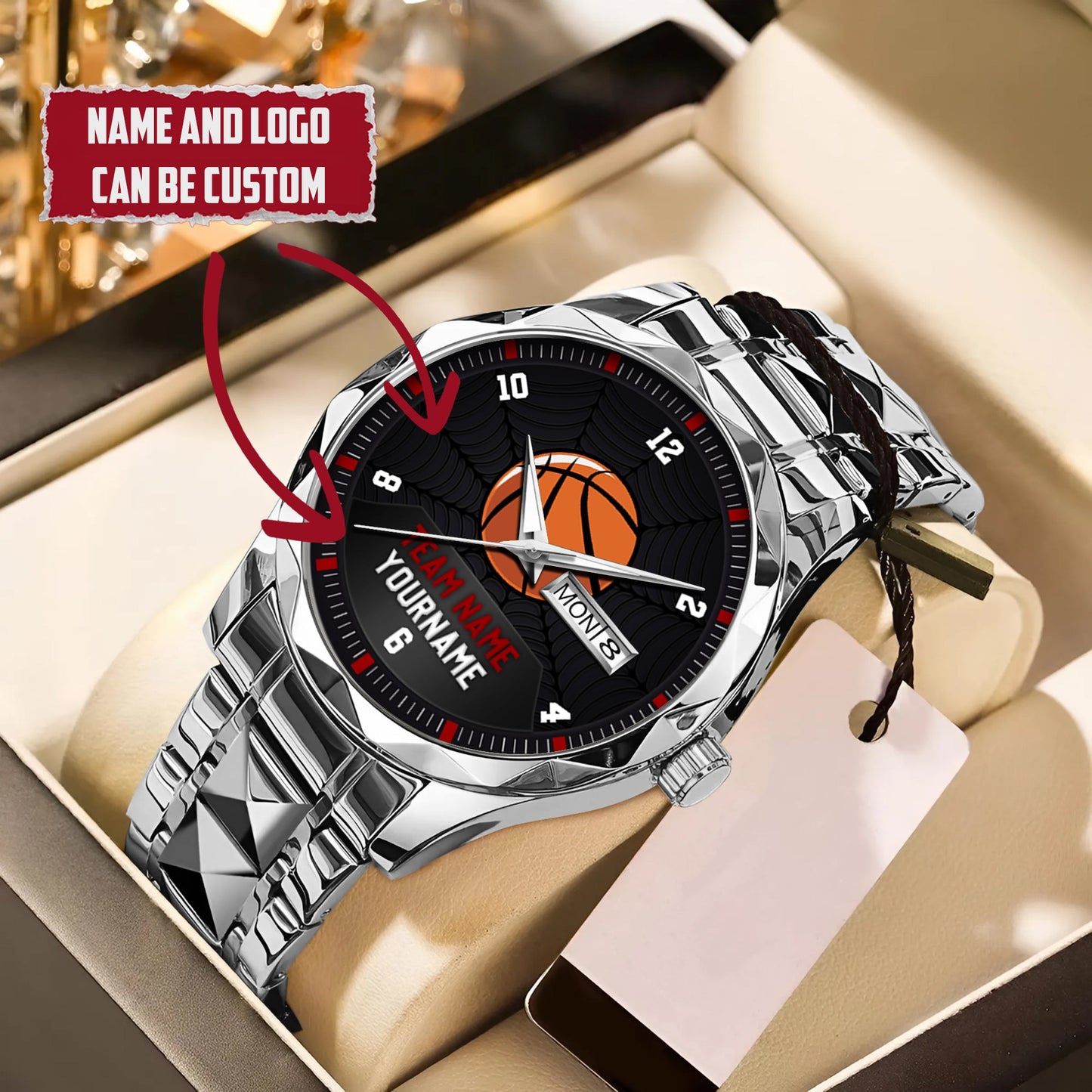 Basketball Personalized Team Name, Name & Number Quartz Watch