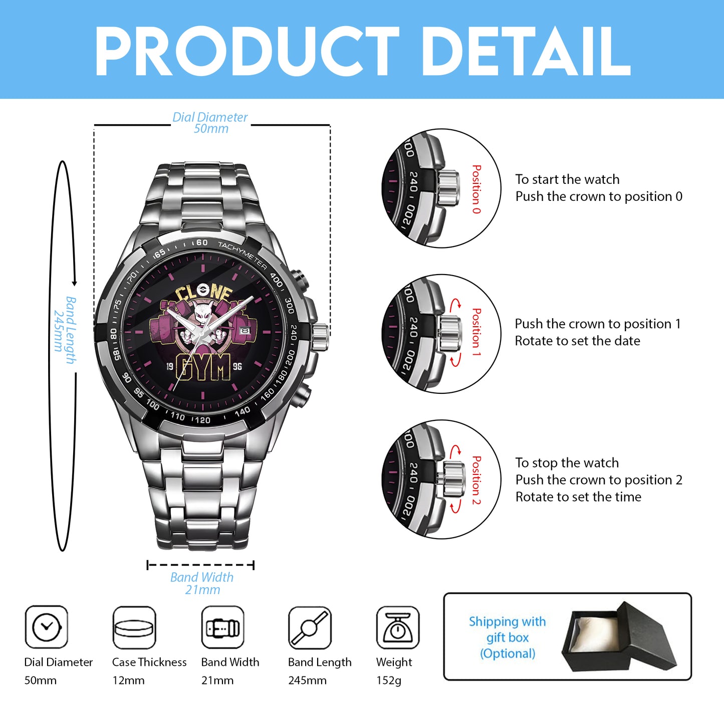 PKM Clone Gym Limited Edition Watch