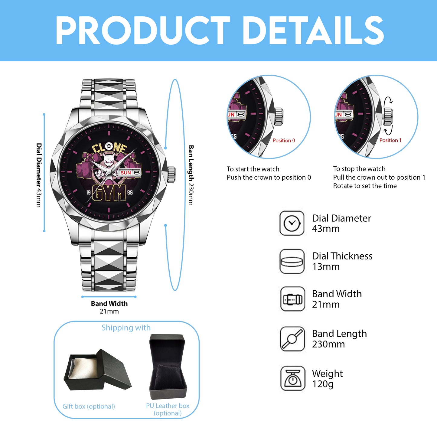 PKM Clone Gym Limited Edition Watch