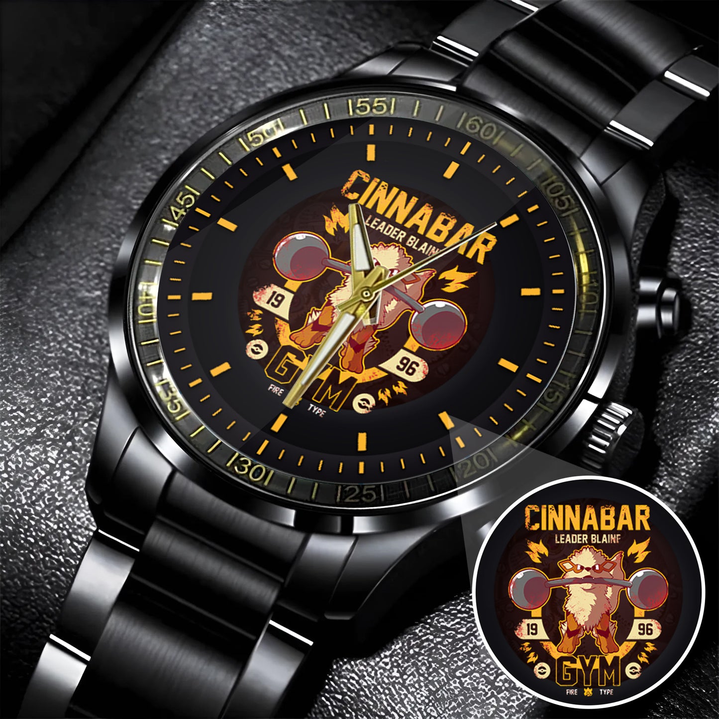 PKM Arcanine Cinnabar Gym Limited Edition Watch