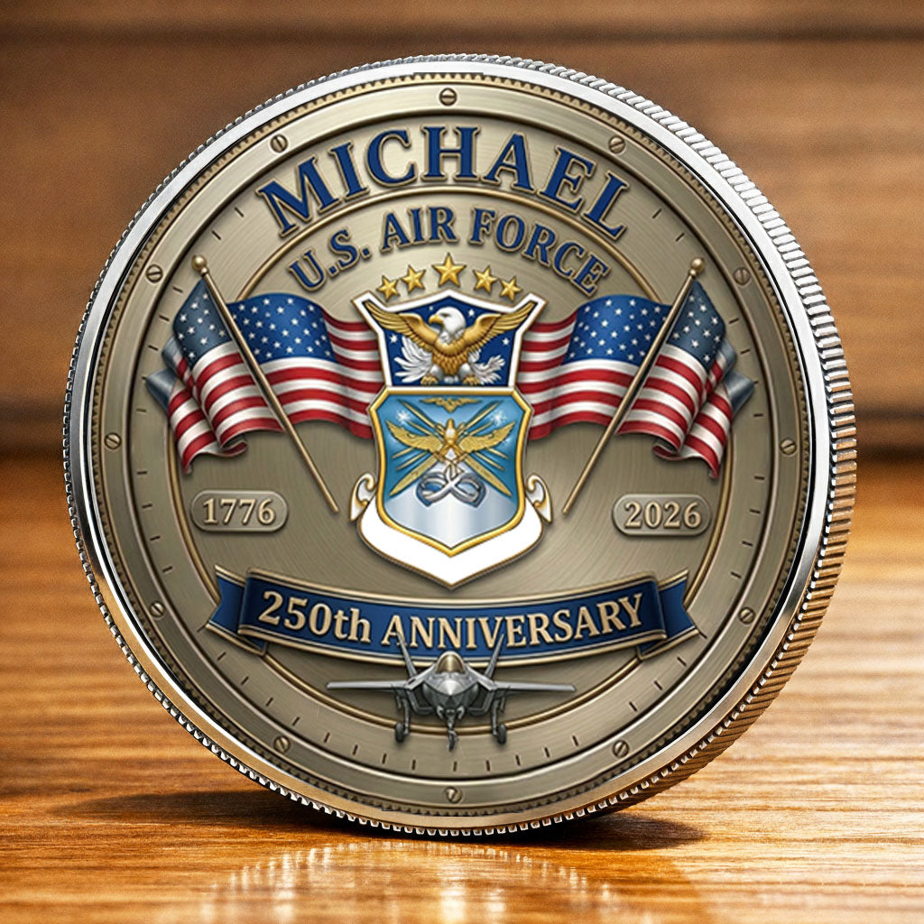 USA 250th Anniversary U.S. Air Force - Custom Name Printed Commemorative Coin