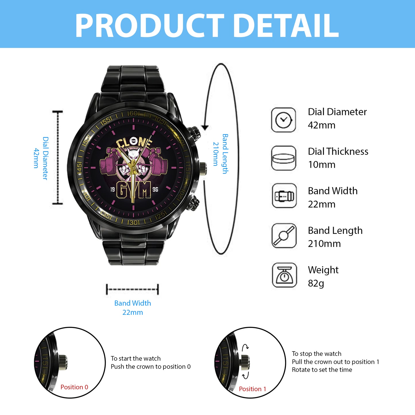 PKM Clone Gym Limited Edition Watch