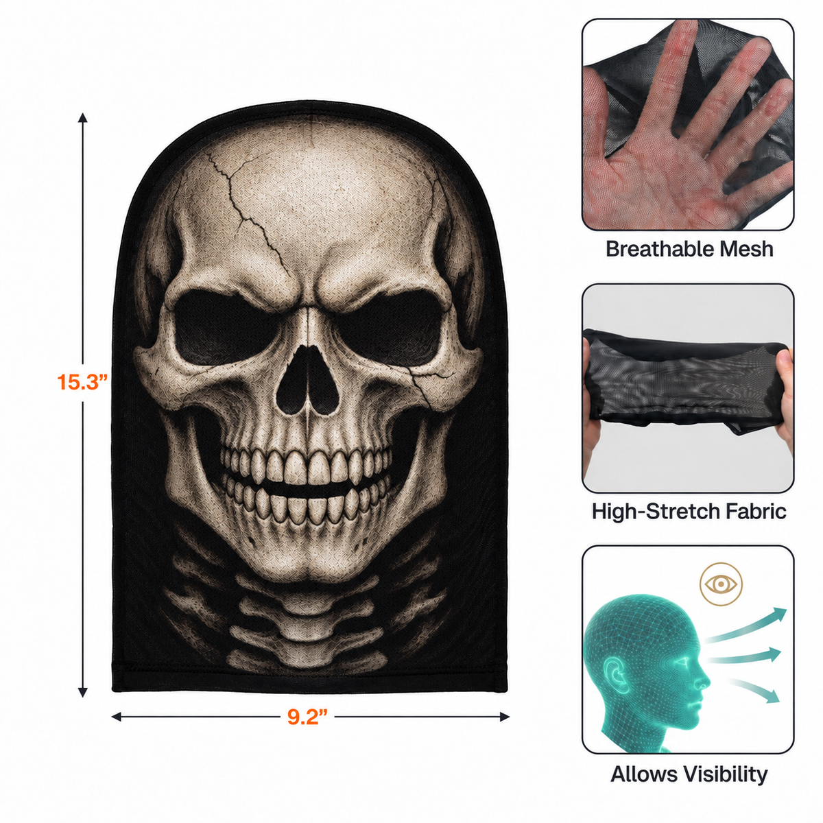Halloween Skeleton Funny Costume Headwear - Personalized Balaclava Mask