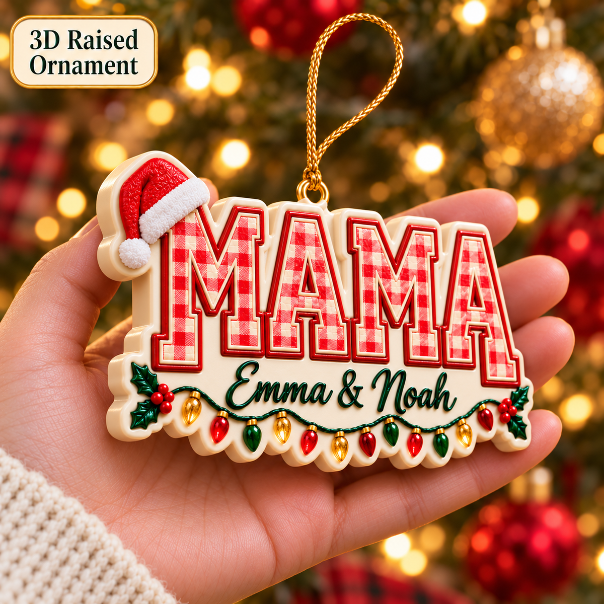 Personalized 3D Raised Acrylic Nurse Custom Name Ornament