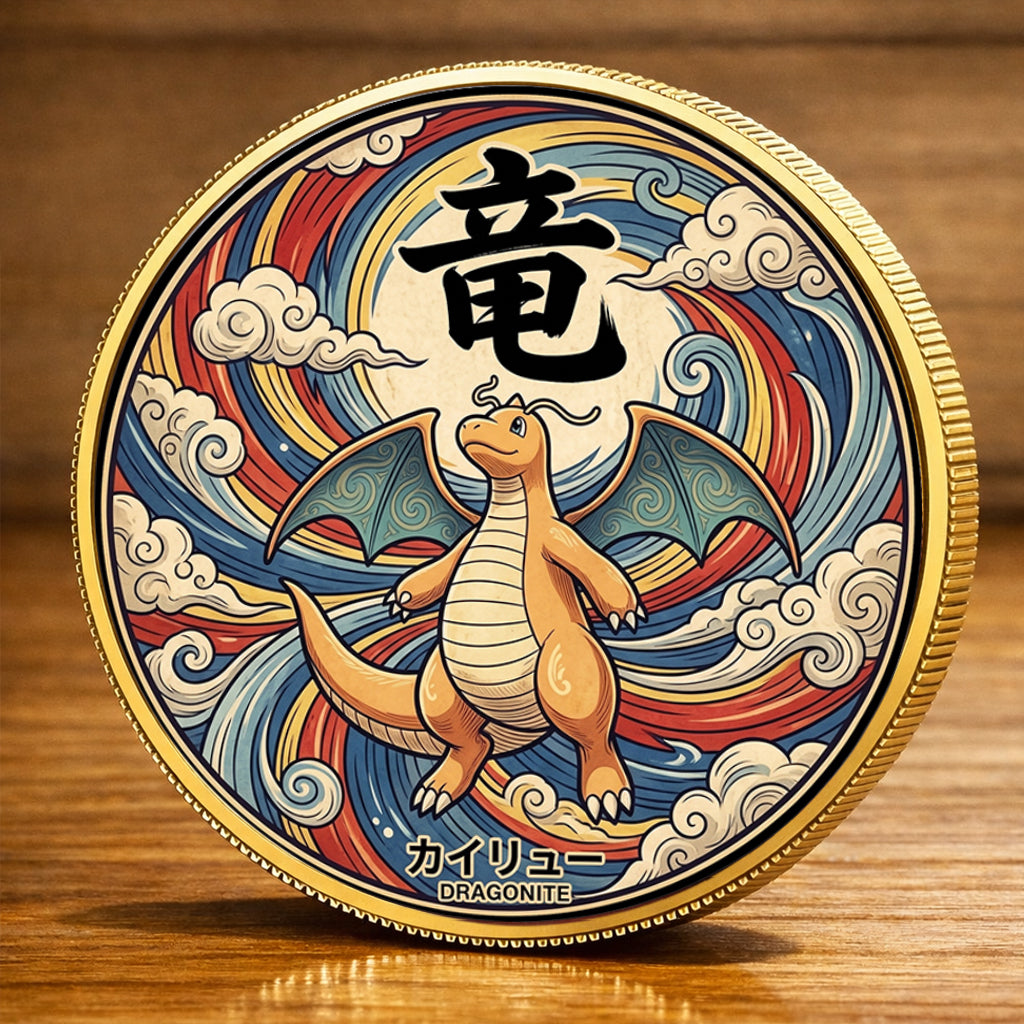 PKM Dragonite Kanji Commemorative Coin – Limited Edition Collector’s Coin
