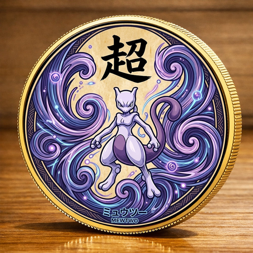 PKM Mewtwo Kanji Commemorative Coin – Limited Edition Collector’s Coin