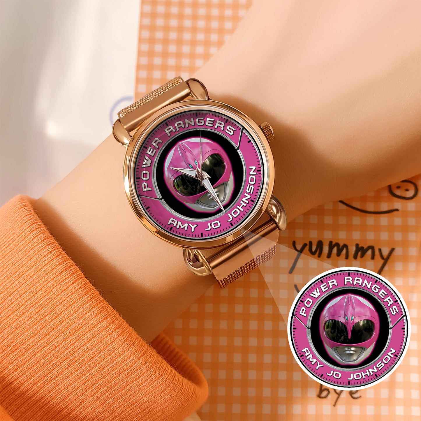 Power Ranger Amy Jo Johnson Stainless Steel Watch