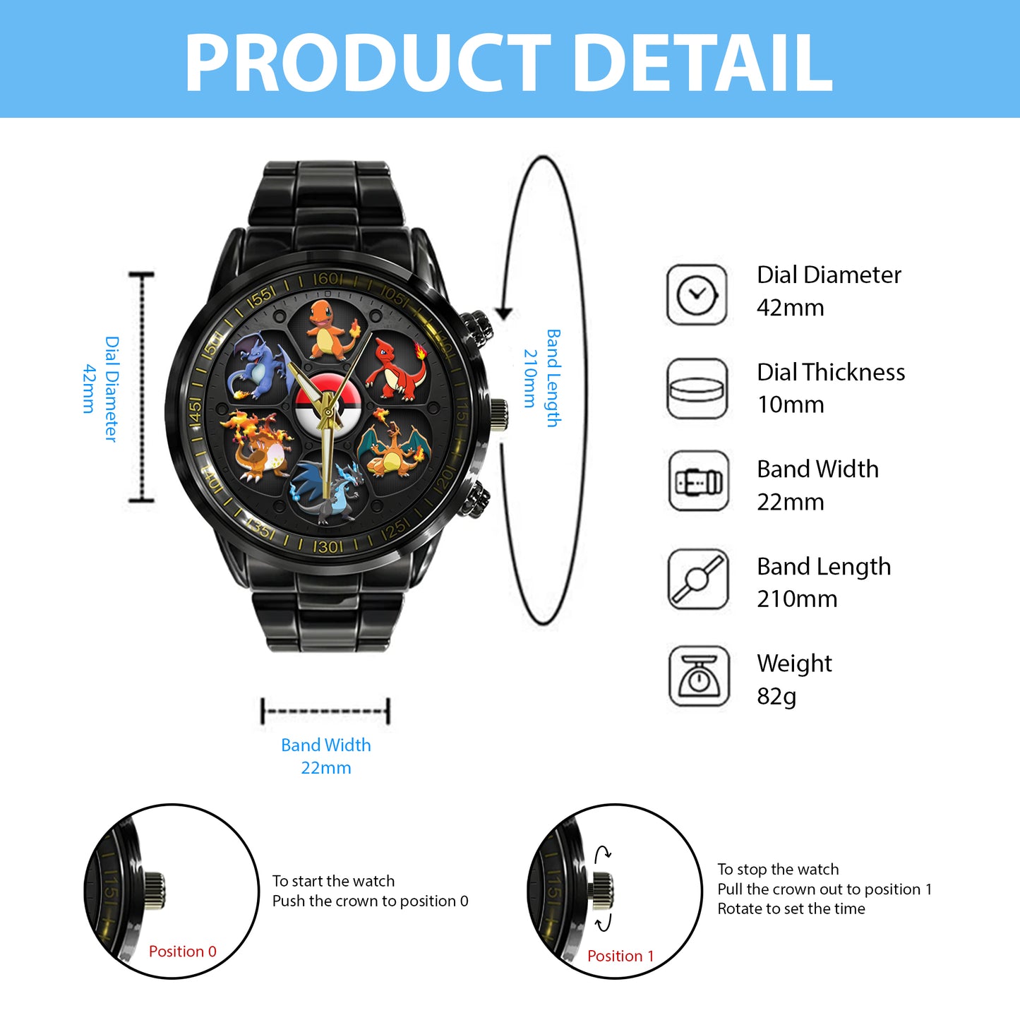 Personalized Charizard Evolutions Watch