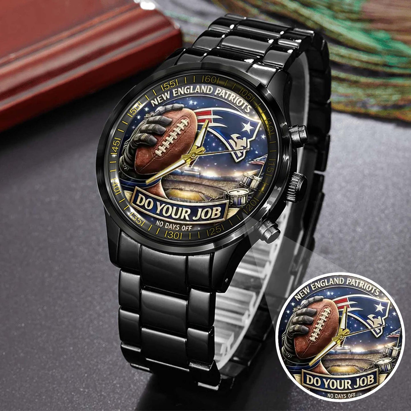 New England Patriots Champions Stainless Steel Watch