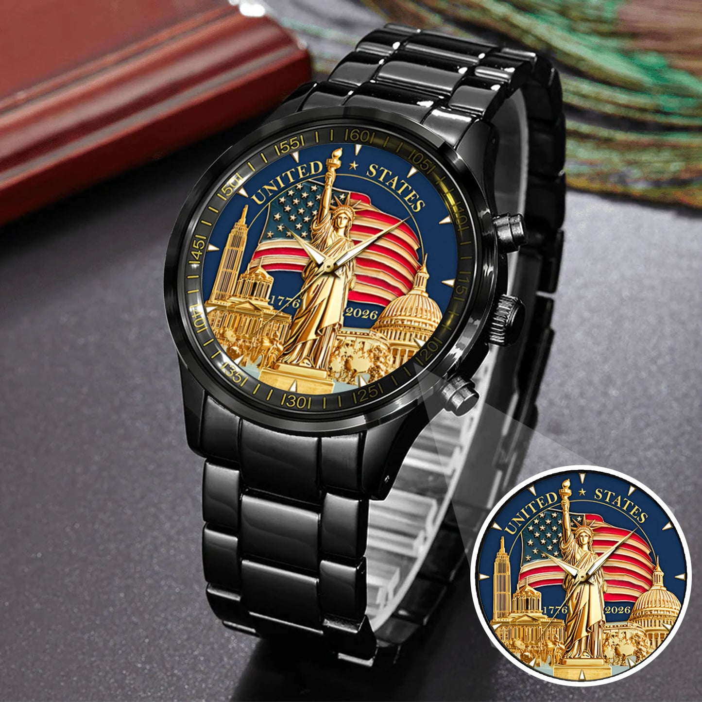 US 250th Anniversary Stainless Steel Watch
