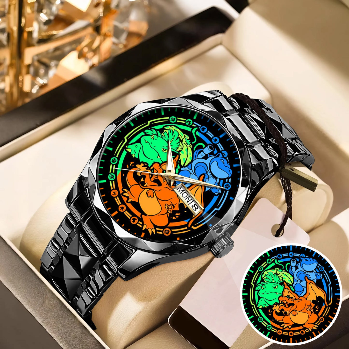 Personalized PKM Charizard Bulbasaur Blastoise Watch