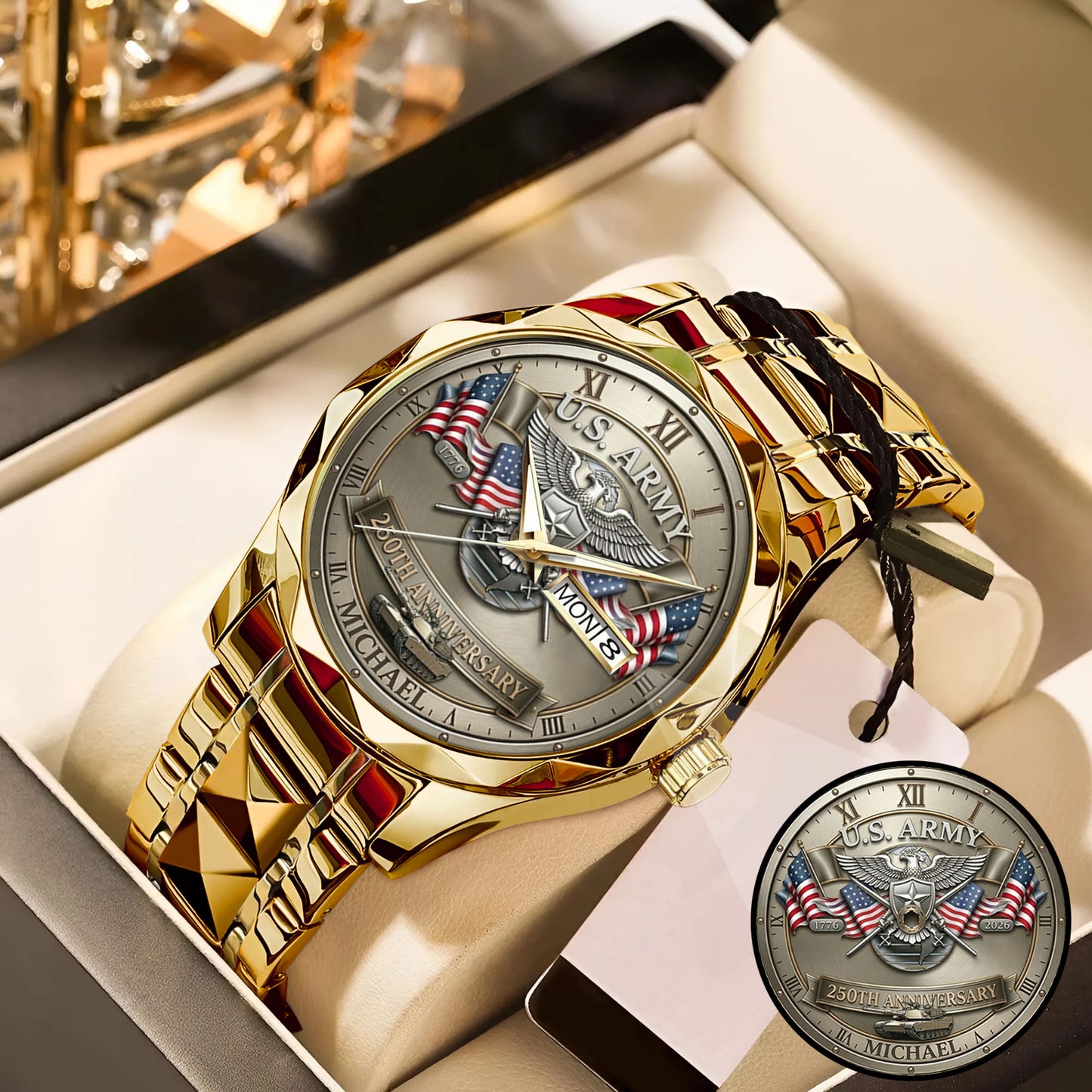 USA 250th Anniversary U.S. Army - Custom Name Watch