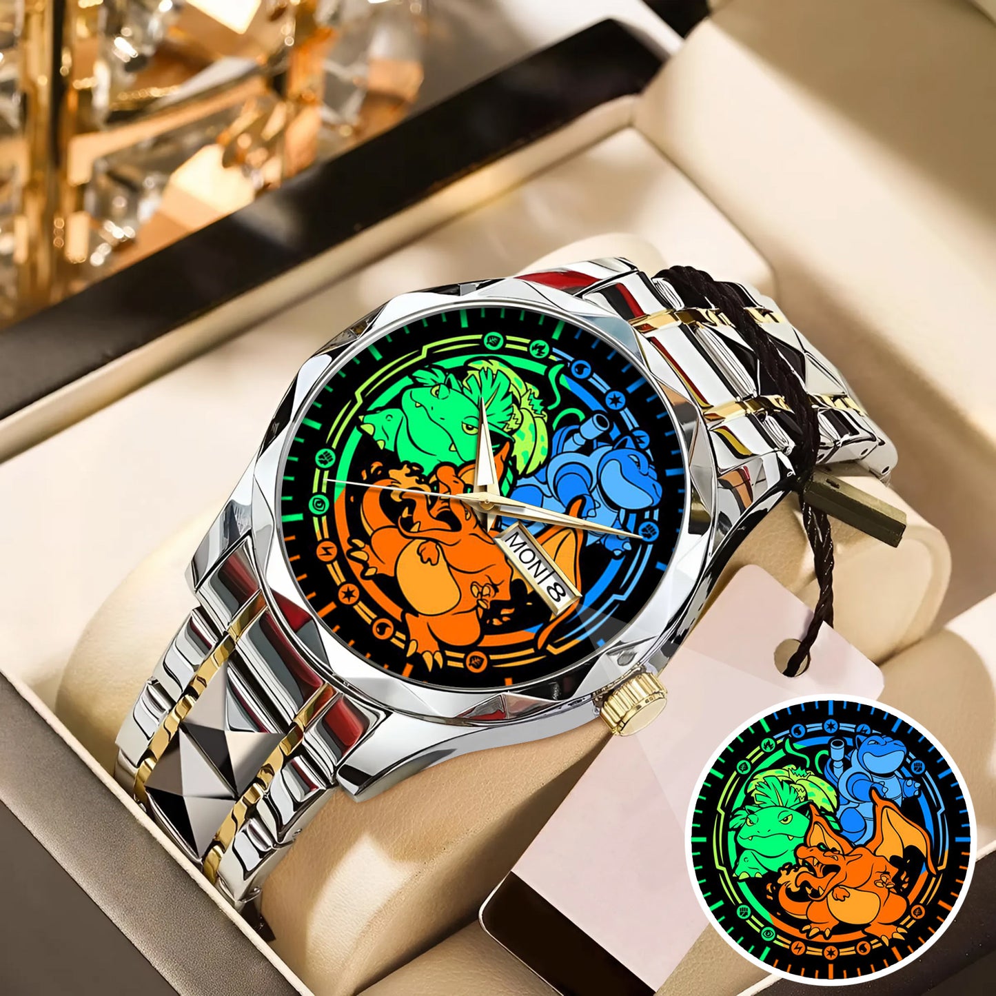 Personalized PKM Charizard Bulbasaur Blastoise Watch