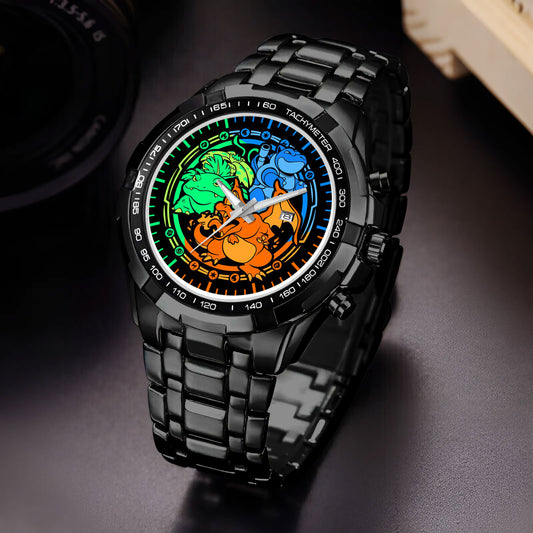 Personalized PKM Charizard Bulbasaur Blastoise Watch