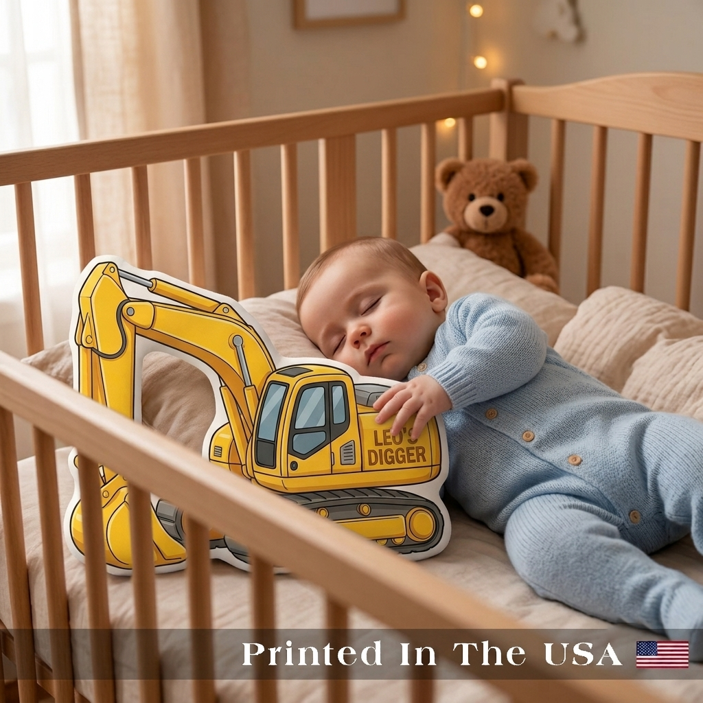 Personalized Kid's Digger Plush Pillow