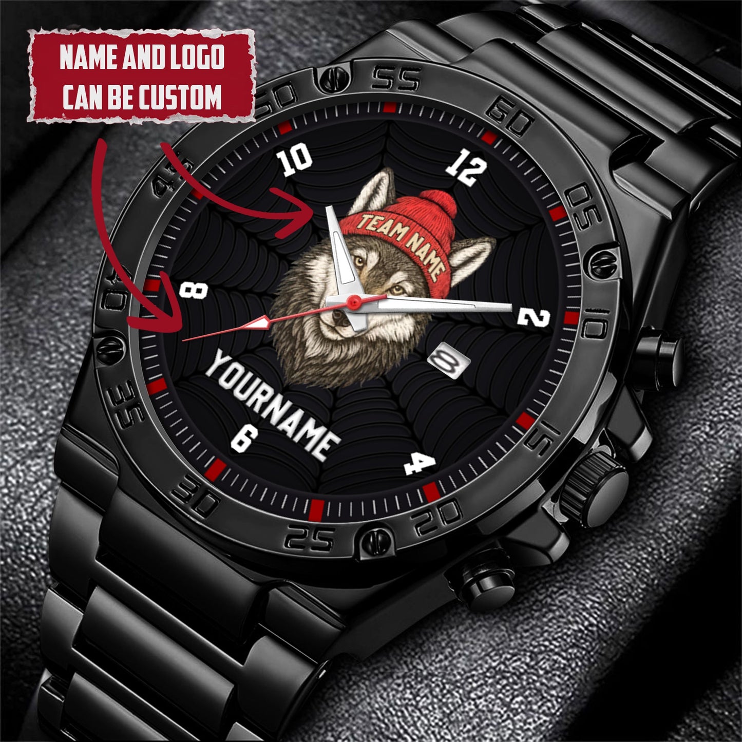 Mascot Personalized Team Name & Name Quartz Watch