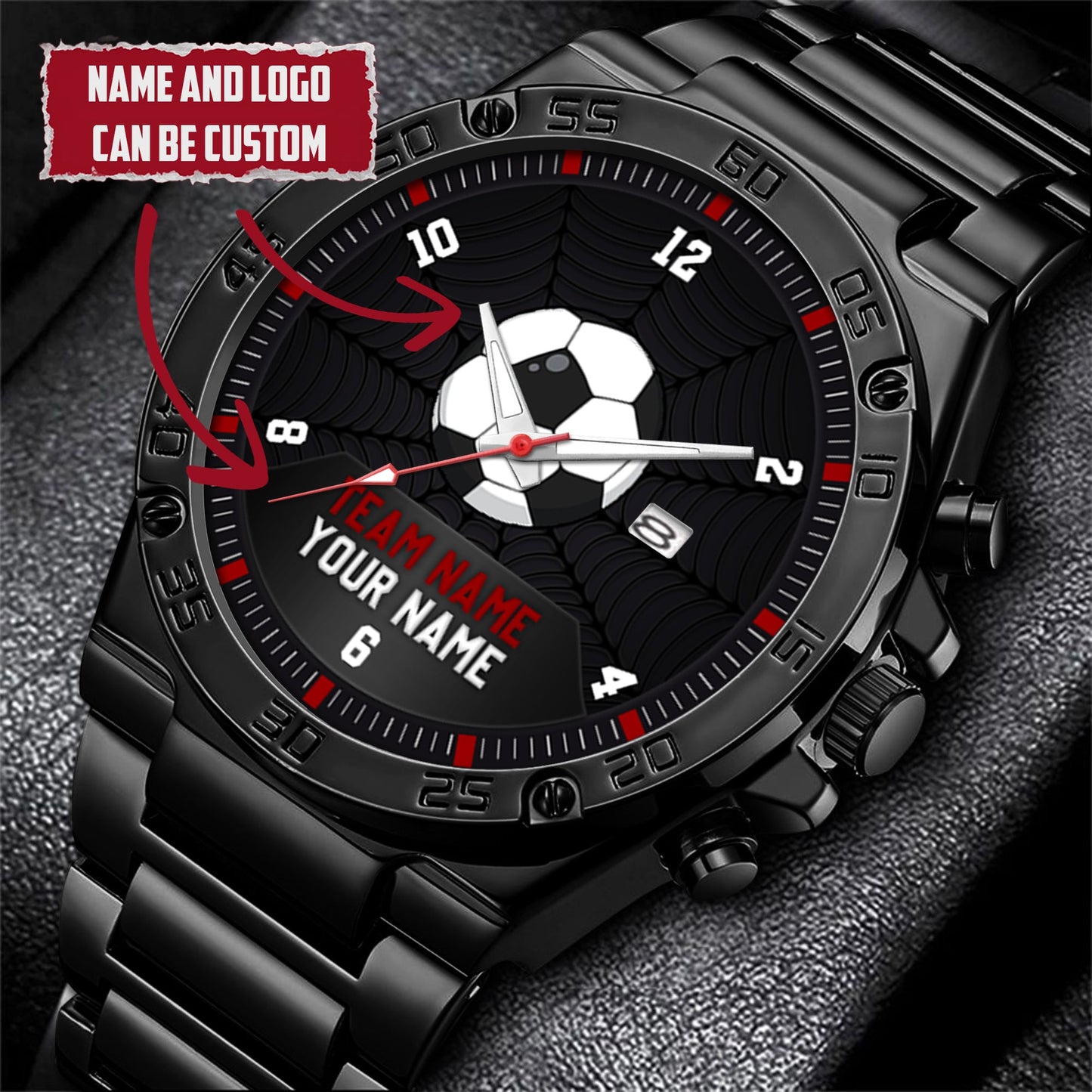 Football Personalized Team Name, Name & Number Quartz Watch