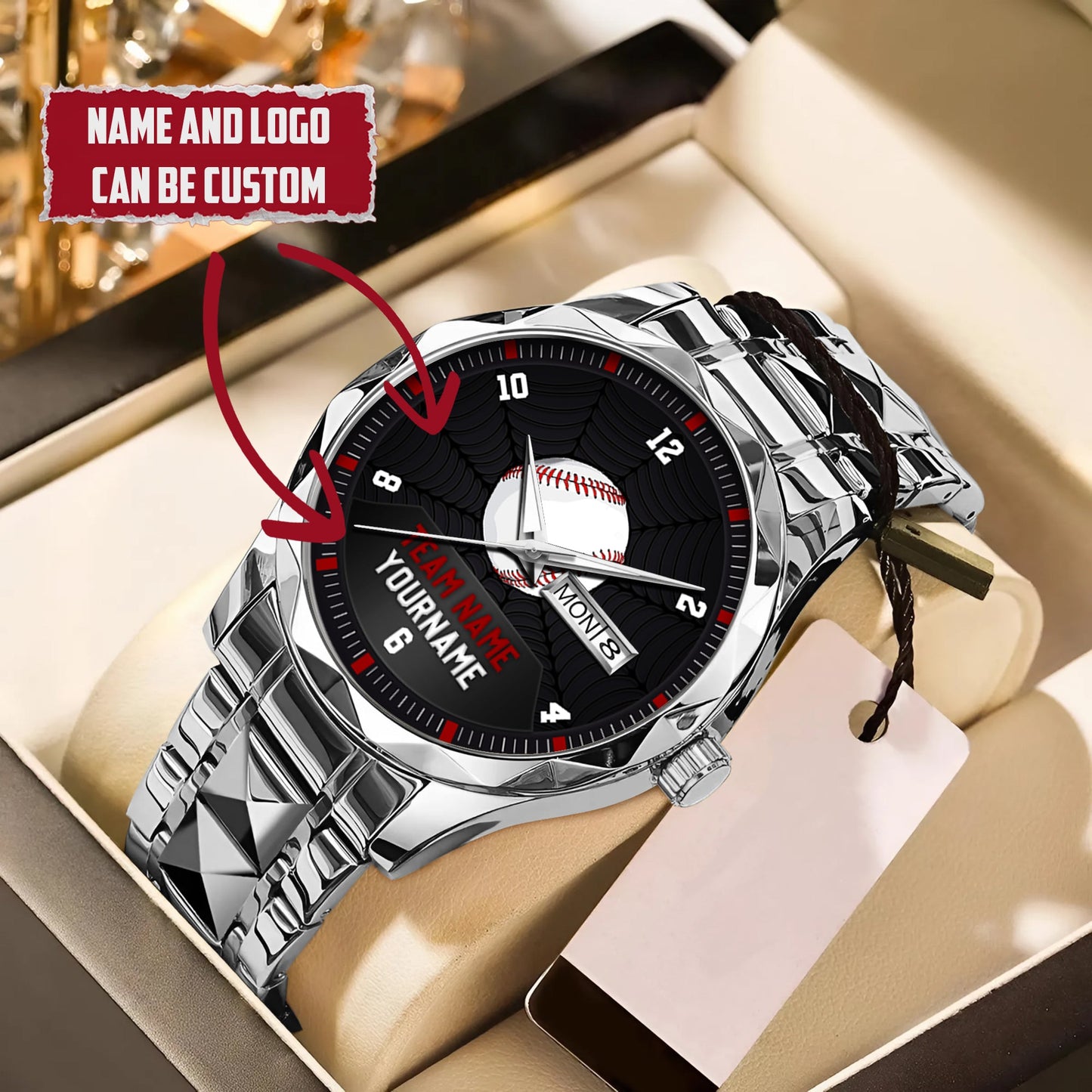 Baseball Personalized Team Name, Name & Number Quartz Watch