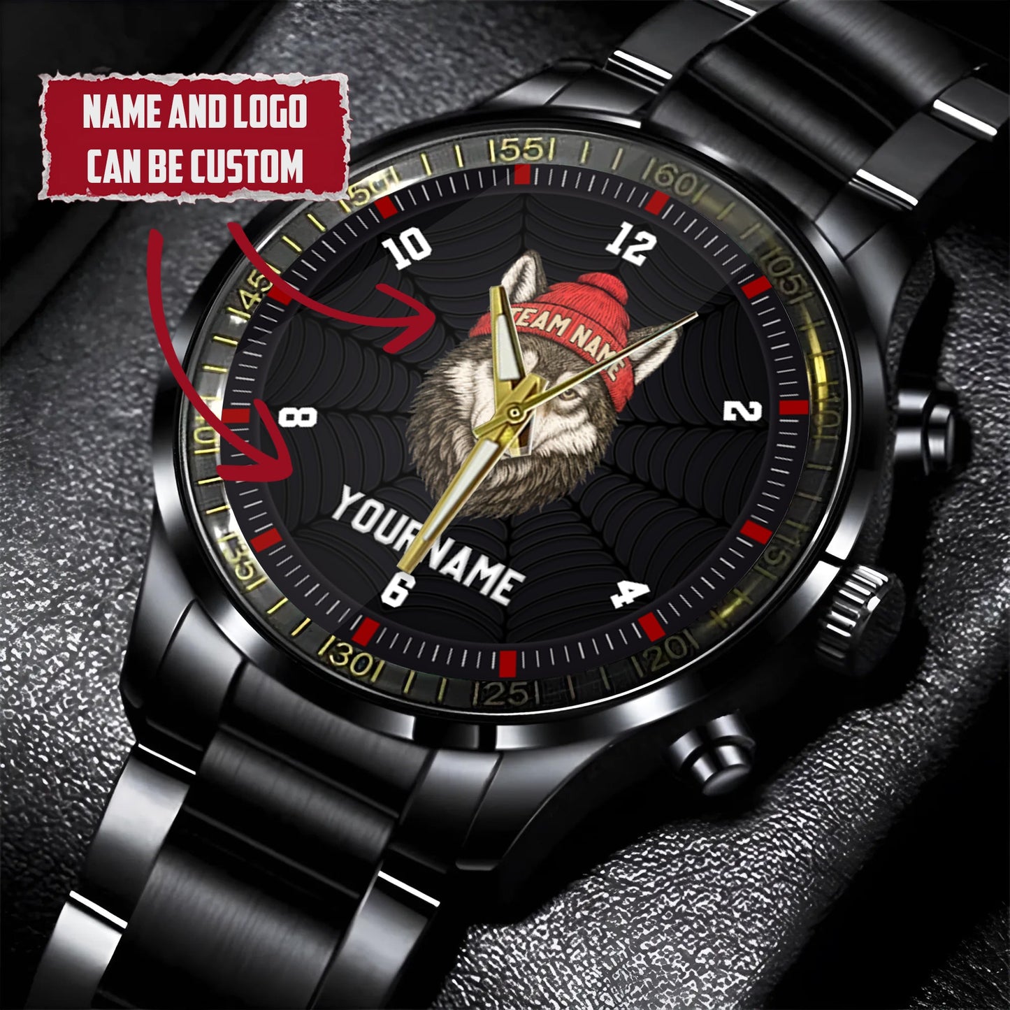 Mascot Personalized Team Name & Name Quartz Watch
