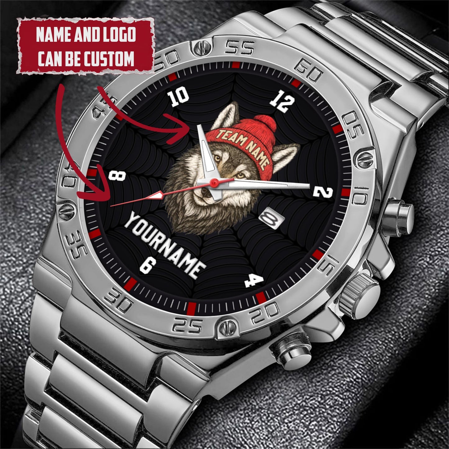 Mascot Personalized Team Name & Name Quartz Watch
