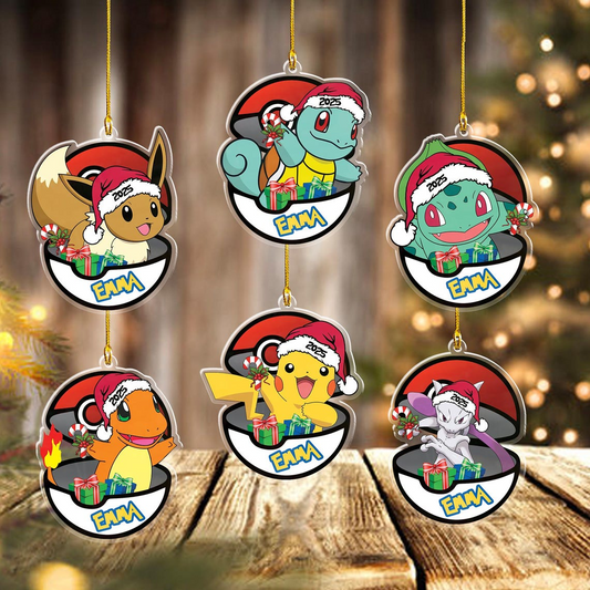 Personalized Christmas PKM Ornament Decoration