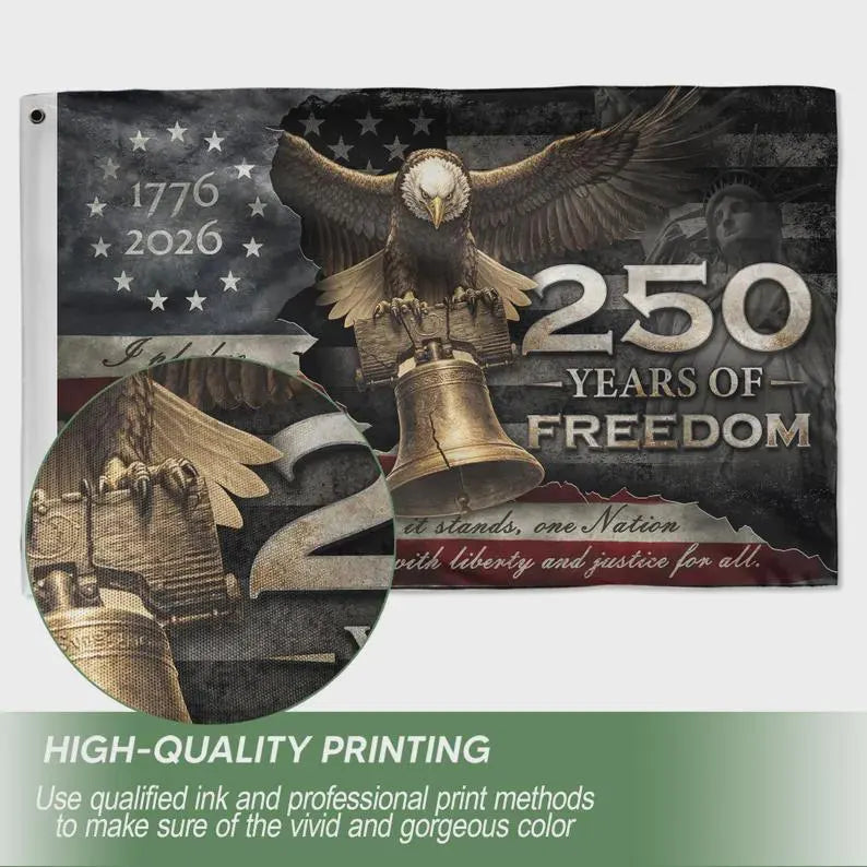 250 Years of Freedom 250th Anniversary Garden Flag