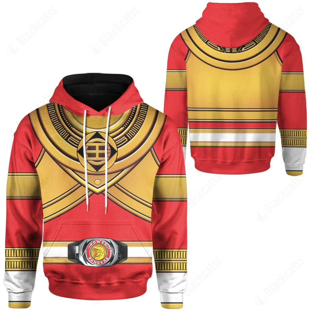 King Tyranno Hybrid Red Gold Zeo Mighty Power Ranger Custom Hoodie