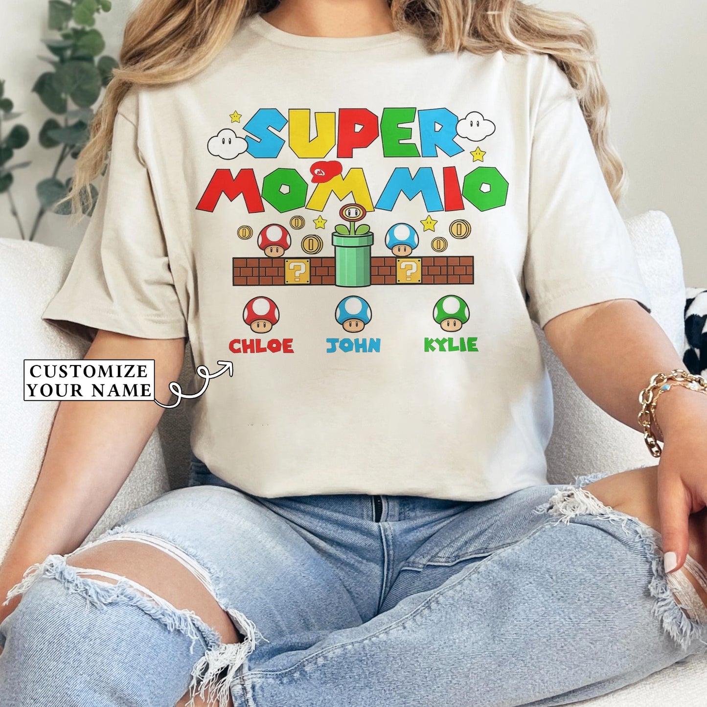Personalized Super Mummio Retro Gaming T-Shirt