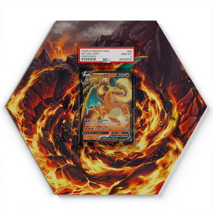 018/159 Charizard V  Pokémon Card Artwork Hexagon Display