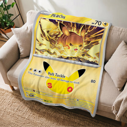 PKM Pikachu 30th Anniversary Custom Fleece Blanket