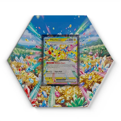 057 Pikachu EX Pokémon Card Artwork Hexagon Display