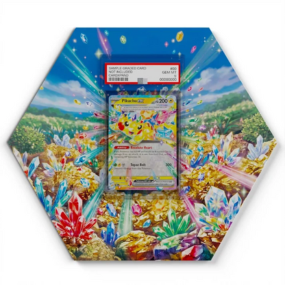 057 Pikachu EX Pokémon Card Artwork Hexagon Display
