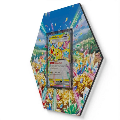 057 Pikachu EX Pokémon Card Artwork Hexagon Display