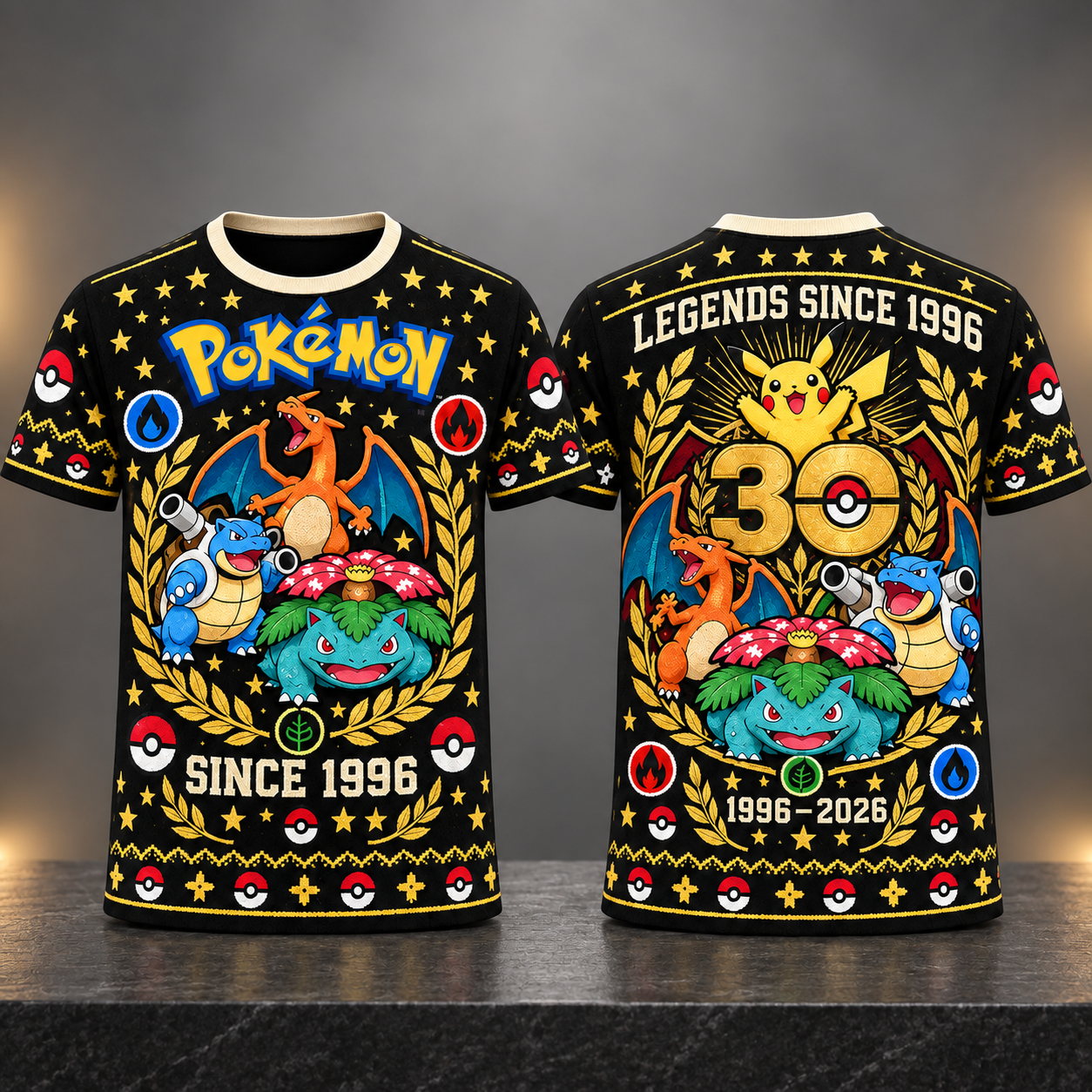 PKM 30th Anniversary Custom AOP T-Shirt