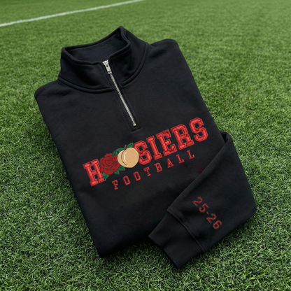 Embroidered Hoosiers Champs Sweatshirt: Rose & Peach Bowl 25/26 Quarter-Zip Sweatshirt, Hoodie Sweatshirt T-Shirt