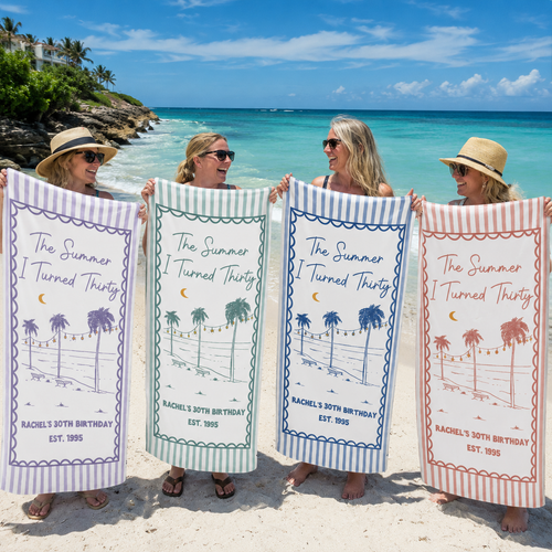 Personalized Beach Towel Custome Name Gift