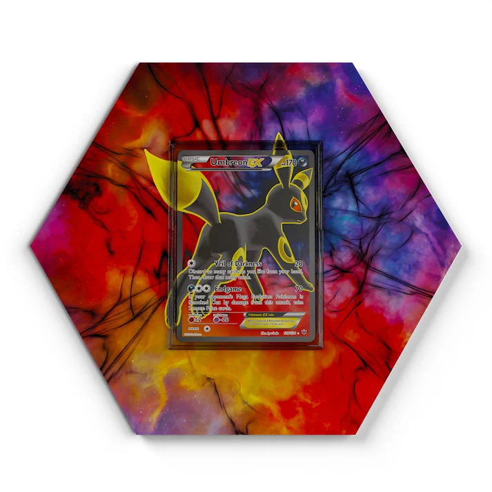 119124 Umbreon EX  Pokémon Card Artwork Hexagon Display