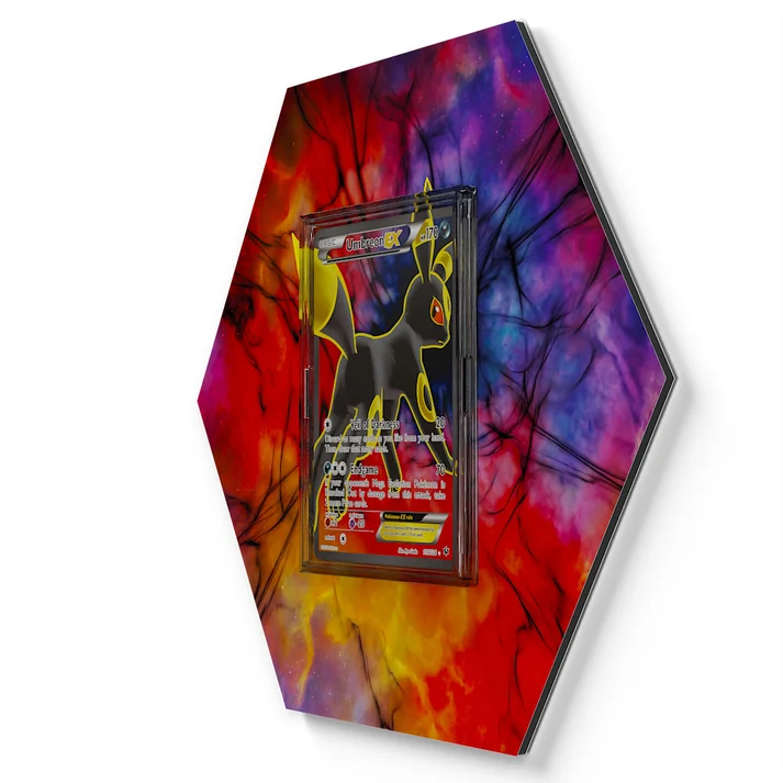 119124 Umbreon EX  Pokémon Card Artwork Hexagon Display