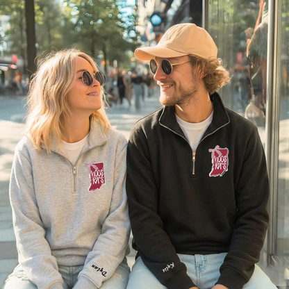 Embroidered Hoosiers Champs Sweatshirt: Rose & Peach Bowl 25/26 Quarter-Zip Sweatshirt, Hoodie Sweatshirt T-Shirt
