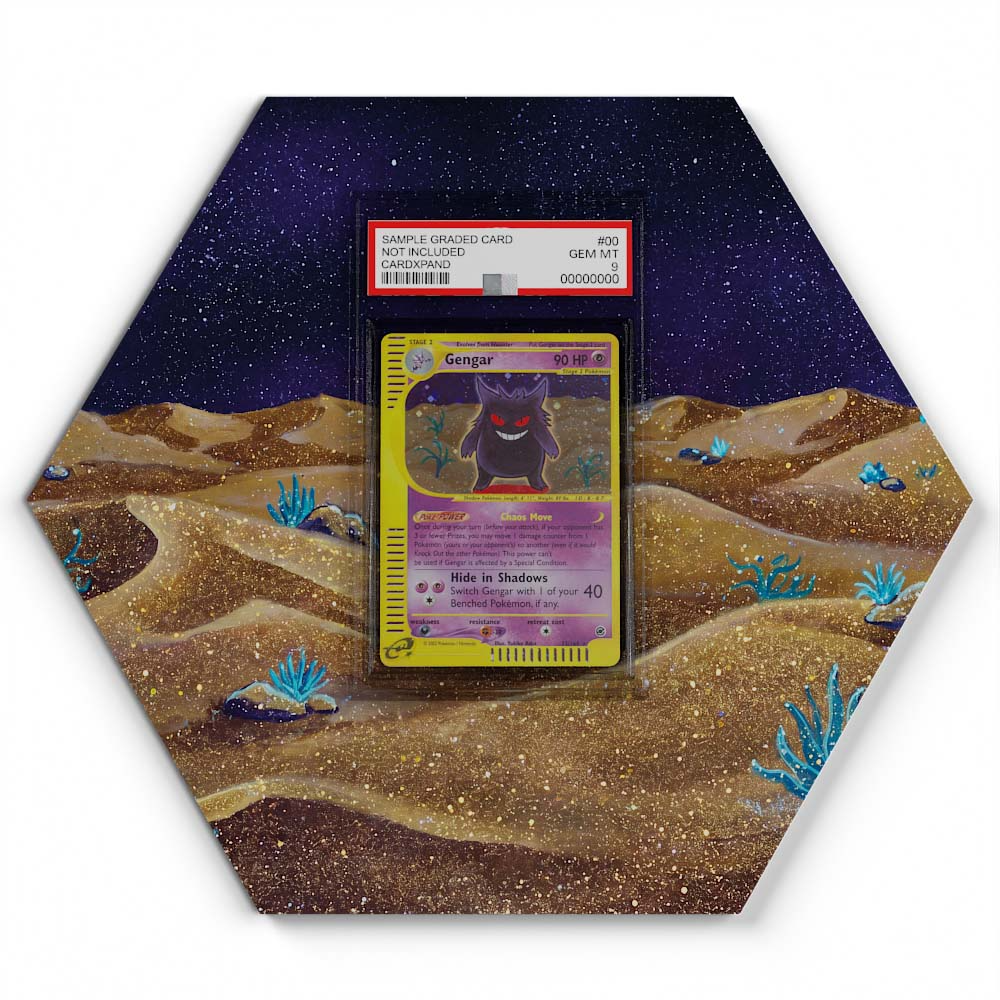131/ 65 Gengar Mew EX Pokémon Card Artwork Hexagon Display