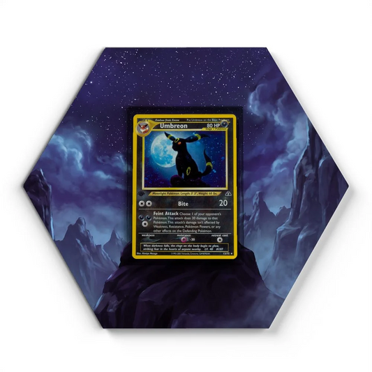 13/75 Umbreon Pokémon Card Artwork Hexagon Display